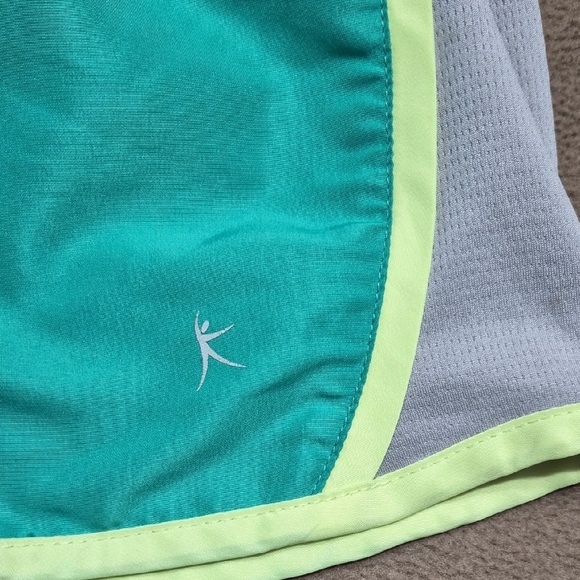 Teal and Gray Women's Athletic Shorts - Picture 4 of 8
